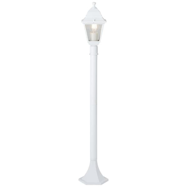 BRILLIANT lampa Nissie utomhusstolplampa 100cm vit | 1x A60, E27, 60W, lämplig för normala lampor (ingår ej)