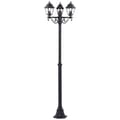 Miniatyrbillede 1 af 3: Brilliant | Nissie udendørs stolpelys 3-flamme sort | 3x A60, E27, 60W, egnet til normale lamper (medfølger ikke)