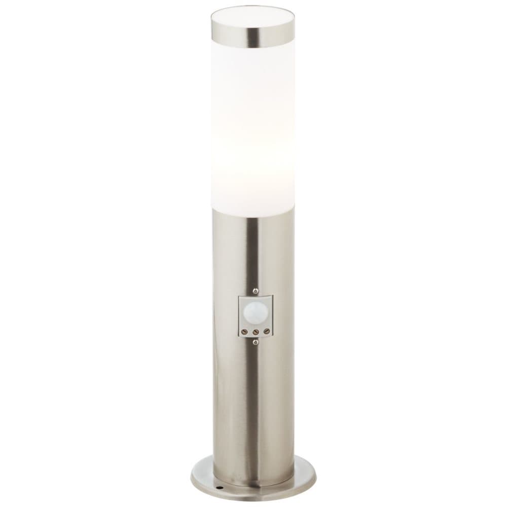 BRILLIANT lampa Dody utomhuspelarlampa 45cm rörelsedetektor rostfritt stål | 1x A60, E27, 20W, lämplig för normala lampor (ingår ej)