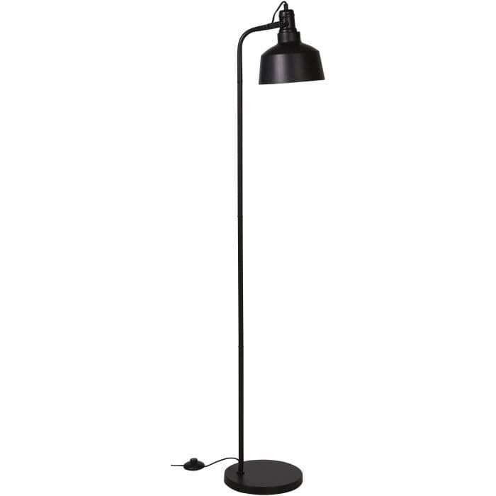 Golvlampa - Lucas - Metall - Asymmetrisk - 20 x 20 x 153 cm - Industriell - Svart