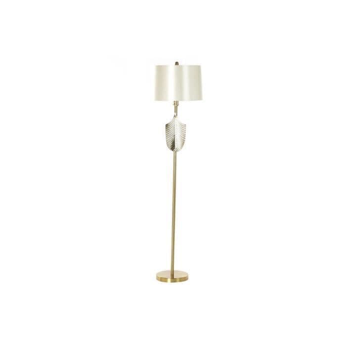 Golvlampa DKD Heminredning Vitguld Metalllucka (41 x 41 x 164 cm)