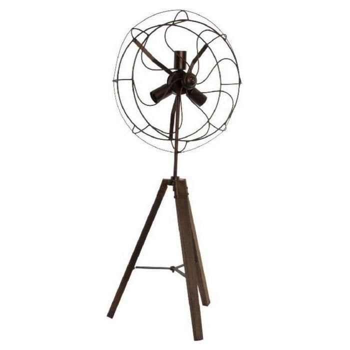Golvlampa DKD Heminredning Metall Trä Koppar (46 x 46 x 106 cm)