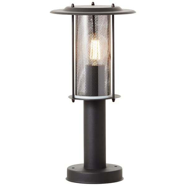 Brilliant Detroit utomhuspelarlampa 40cm mattsvart Metall, plast   1x A60, E27, 20 W, lämplig för normal lampa (ingår ej)