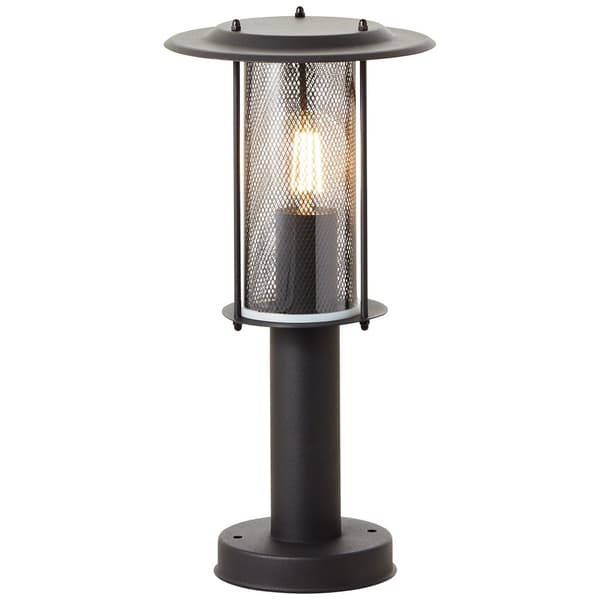 Brilliant Detroit utomhuspelarlampa 40cm mattsvart Metall, plast   1x A60, E27, 20 W, lämplig för normal lampa (ingår ej)