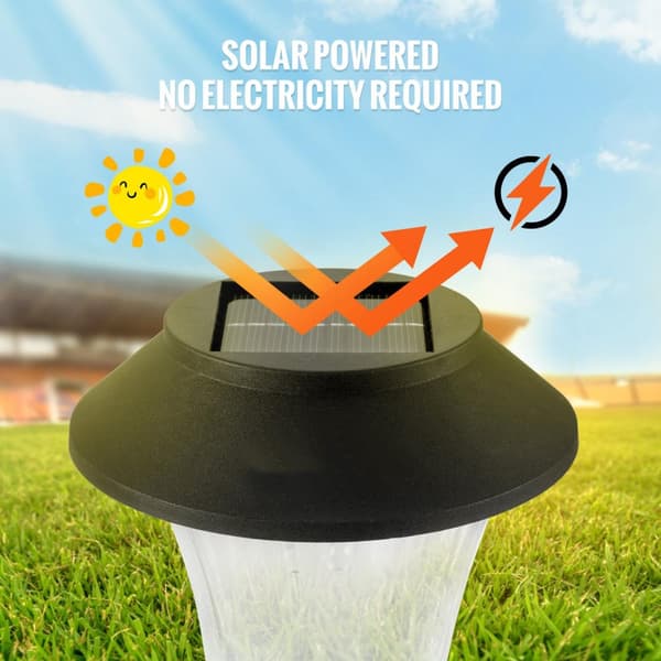 6st solenergi utomhusljus, solladdning, automatisk belysning, 50 000 timmars livslängd, IP44 vattentät, bred applikation