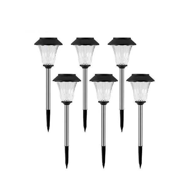 6st solenergi utomhusljus, solladdning, automatisk belysning, 50 000 timmars livslängd, IP44 vattentät, bred applikation