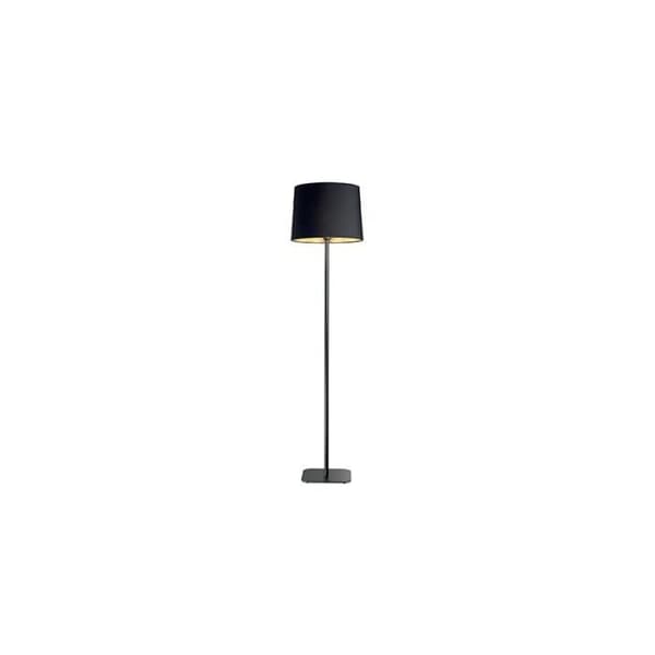 Svart golvlampa - IDEAL LUX - NORDIK - 1 glödlampa - E27 - Metall - Tyg