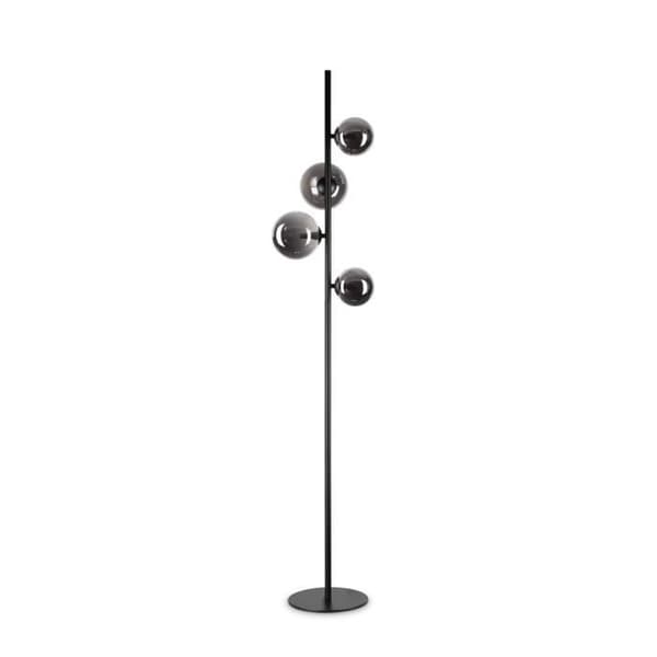 Ideal Lux PERLAGE Golvlampa med 4 svarta flerarmar, integrerad strömbrytare, ej dimbar