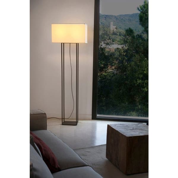 Invändig golvlampa med Vesper skärm H135 cm - Brun 135 cm