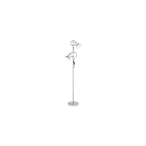 Golvlampa - IDEAL LUX - POLLY - 2 glödlampor - Grå - Modern Silver