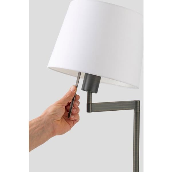 Golvlampa - FARO - Artis - Metall/Textil - H150cm - Vit - Design Alex &amp; Manel Lluscà