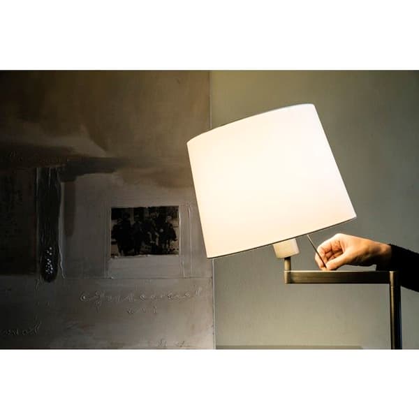 Golvlampa - FARO - Artis - Metall/Textil - H150cm - Vit - Design Alex &amp; Manel Lluscà
