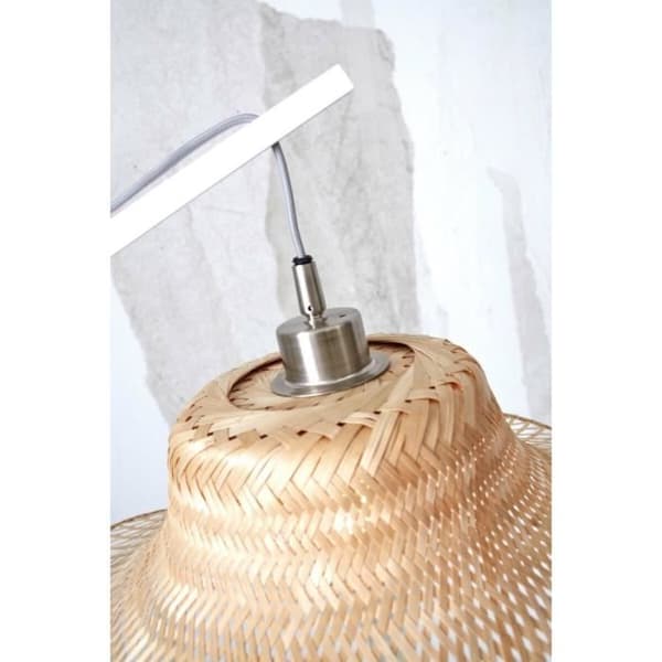 Golvlampe - IBIZA - 65 - Bambu - Flätad lampskärm - 1 glödlampa E27