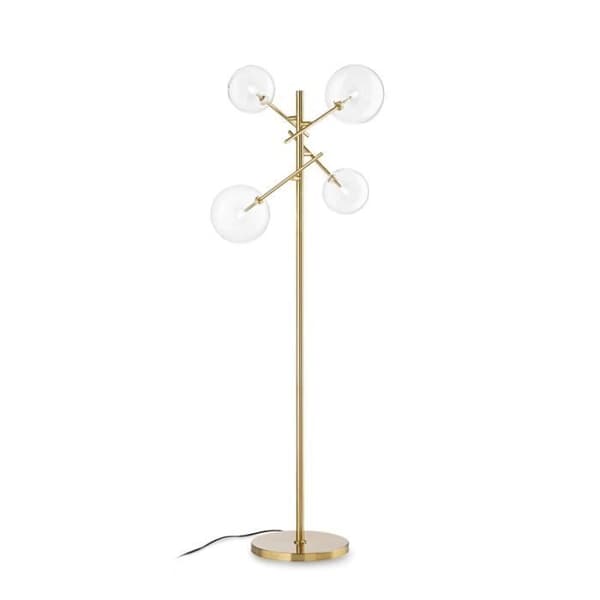 Ideal Lux EQUINOXE Golvlampa med 4 multipelarmar i mässing