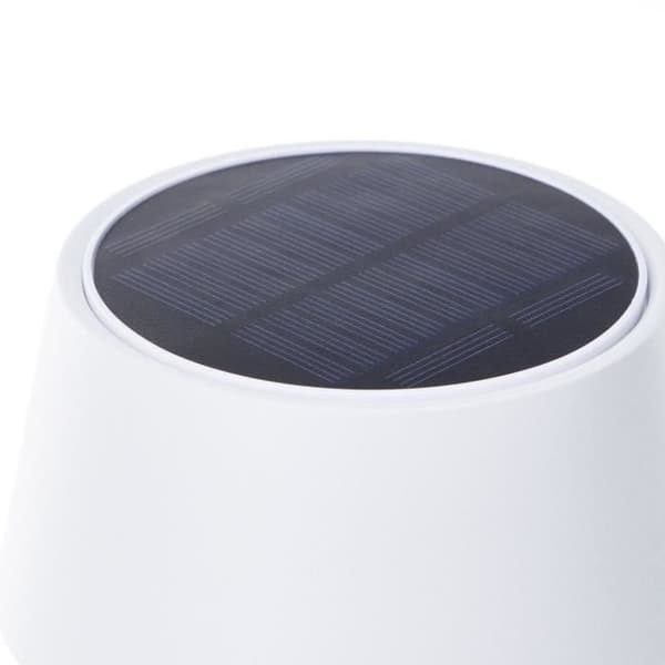 Utomhusbordslampa - BRILJANT - PICCO - LED och solenergi - Metall och plast - 5 W - Vit