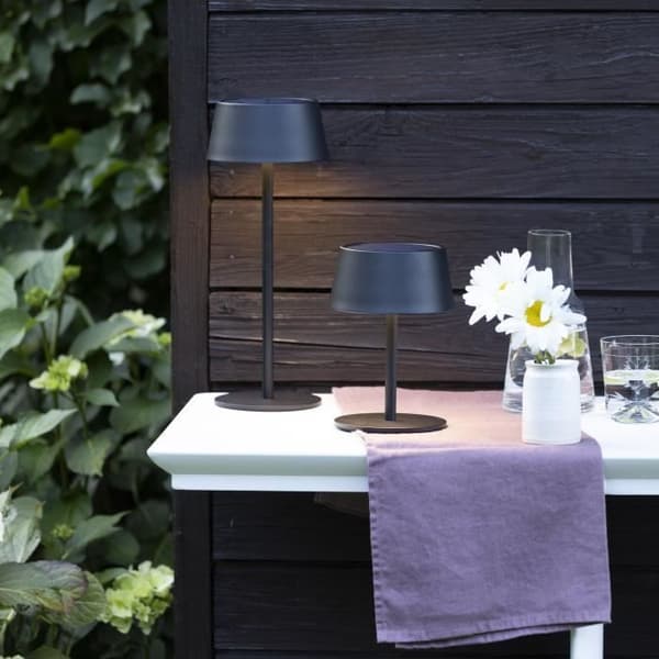 Utomhusbordslampa - BRILLIANT - PICCO - LED och solenergi - Metall och plast - 5 W - Frostad svart