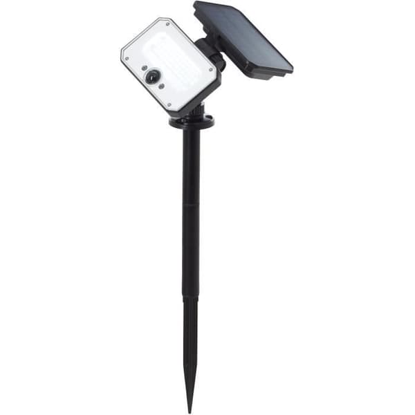 Utomhusspotlight - BRILLIANT - JOPLIN - LED och solenergi - Detektor - Plast och glas - 4 W - Svart