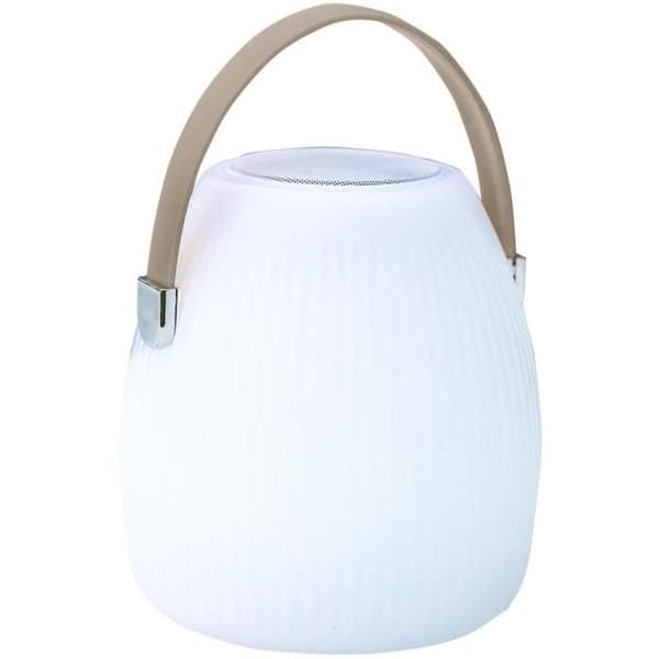 Trådlös bluetooth högtalarlampa - LUMISKY - MINI MAY PLAY - H23 cm - Dimbar vit och flerfärgad LED