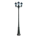 Miniatyrbild 3 av 8: vidaXL Trädgårdslampa 3 armar 215 cm mörkgrön/svart aluminium -  Utebelysning