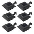 Miniatyrbild 1 av 11: vidaXL Sollampa LED set 6 st fyrkantig 12 cm svart -  Utebelysning