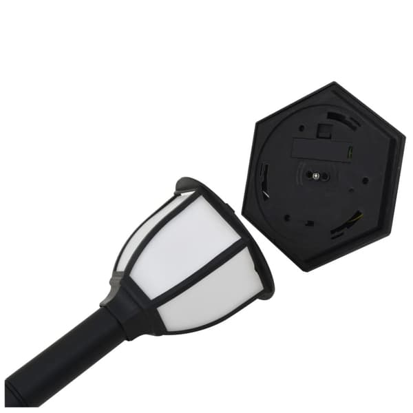 vidaXL Solcellslampor för staket 6 st LED svart -  Utebelysning