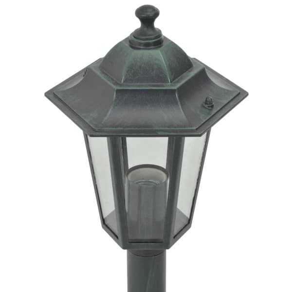 vidaXL havestolpelamper 6 stk. E27 110 cm aluminium mørkegrøn -  Udendørsbelysning