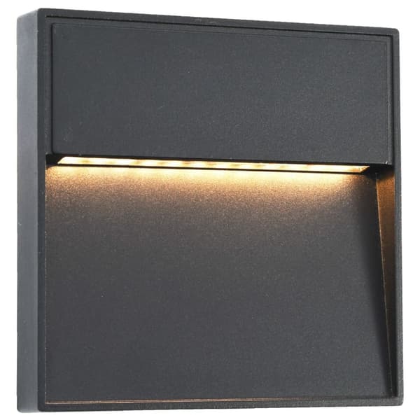 vidaXL Utomhusvägglampa LED 2 st 3 W svart fyrkantig -  Utebelysning