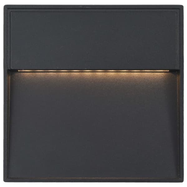 vidaXL Utomhusvägglampa LED 2 st 3 W svart fyrkantig -  Utebelysning