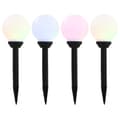 Miniatyrbild 1 av 11: vidaXL Sollampa LED set 4 st sfäriska 15 cm RGB -  Utebelysning