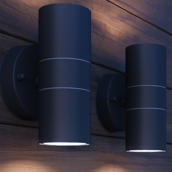 vidaXL Utomhusvägglampa LED 2 st rostfritt stål uppåt/nedåt -  Utebelysning
