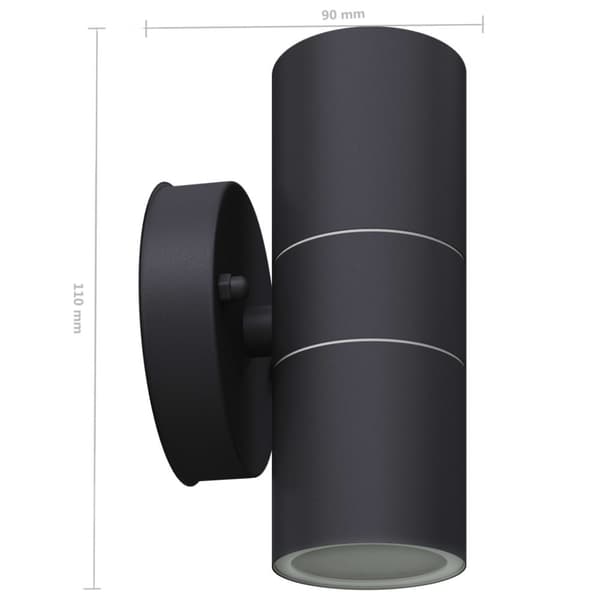 vidaXL Utomhusvägglampa LED 2 st rostfritt stål uppåt/nedåt -  Utebelysning