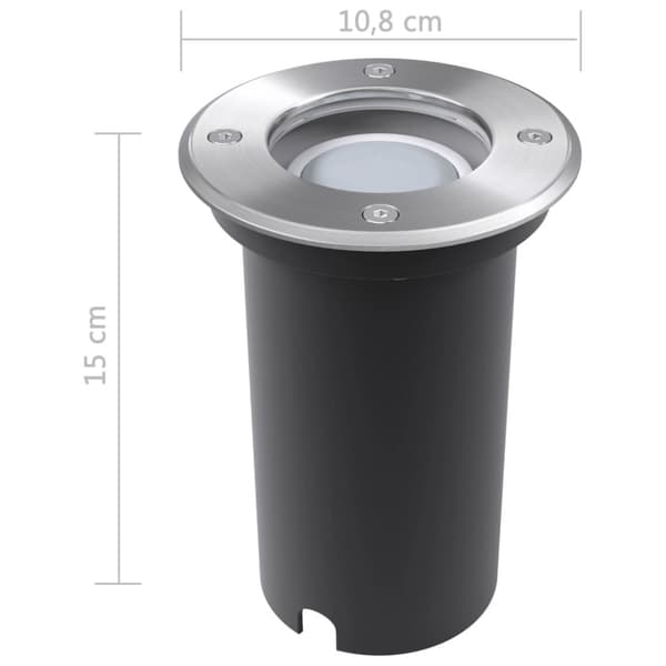 vidaXL Utomhusspotlights med LED 3 st runda -  Utebelysning