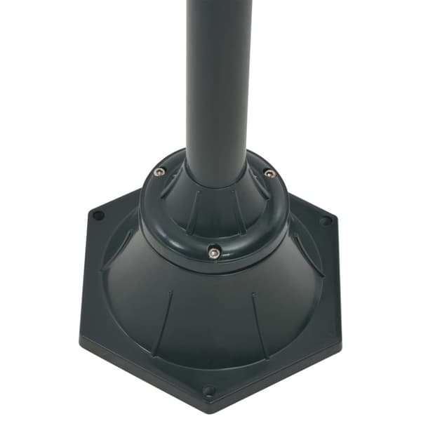 vidaXL Lyktstolpe för trädgård E27 220 cm aluminium 2 lyktor mörkgrön -  Utebelysning