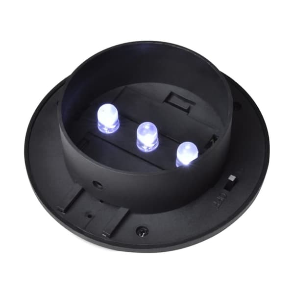 The Living Store Solcellslampor för staket 12 st LED svart - Utebelysning