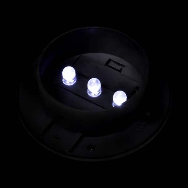 The Living Store Solcellslampor för staket 12 st LED svart - Utebelysning