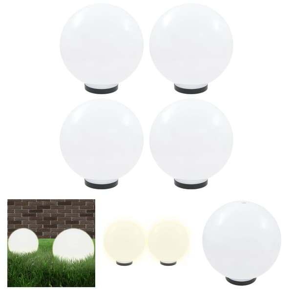 The Living Store Globlampor 4 st LED sfäriska 30 cm PMMA - Utebelysning
