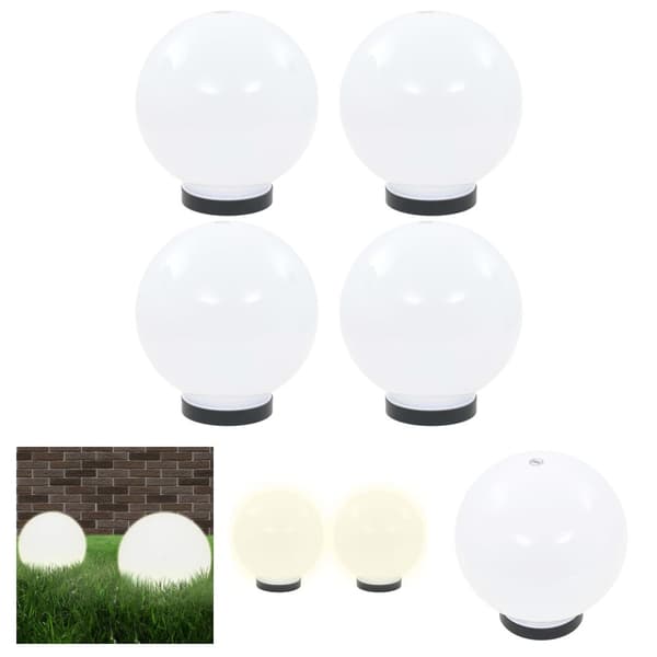 The Living Store LED-kuglelamper 4 stk. kugleformet 20 cm PMMA -  Udendørsbelysning
