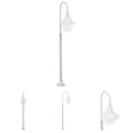 Miniatyrbillede 1 af 7: The Living Store havestolpelampe E27 120 cm aluminium hvid -  Udendørsbelysning
