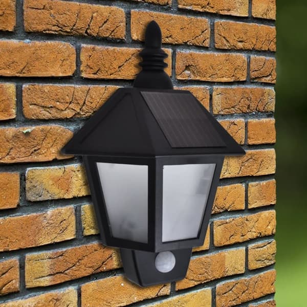 Solenergi-Vägglampa med Rörelsesensor -  Utebelysning