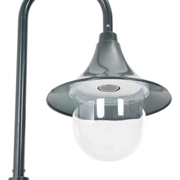 The Living Store havestolpelampe E27 120 cm aluminium mørkegrøn - Udendørsbelysning