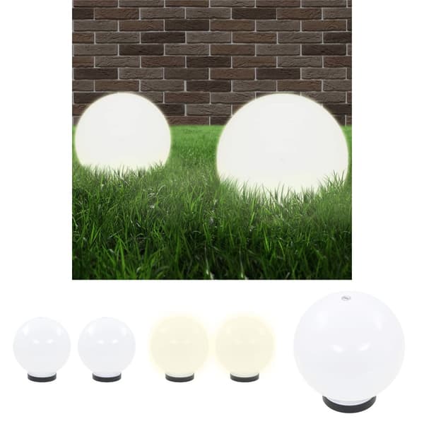 The Living Store LED-kuglelamper 2 stk. kugleformet 20 cm PMMA -  Udendørsbelysning