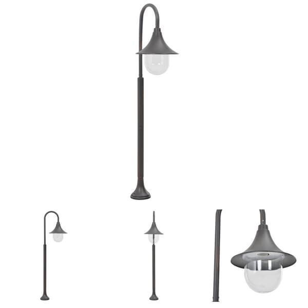 The Living Store Lyktstolpe för trädgård E27 120 cm aluminium brons -  Utebelysning