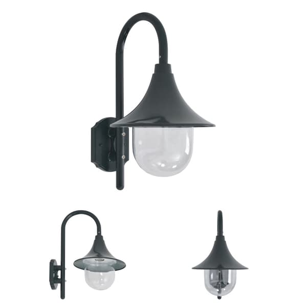 The Living Store havevæglampe E27 42 cm aluminium mørkegrøn -  Udendørsbelysning
