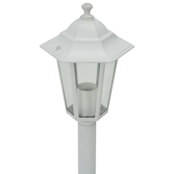 Utebelysning - Living Lyktstolpar för trädgård 6 st E27 110 cm aluminium vit