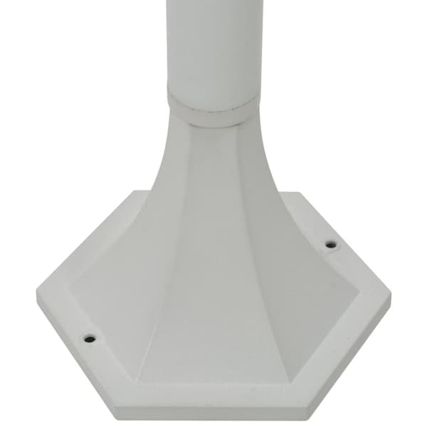 Utebelysning - Living Lyktstolpar för trädgård 6 st E27 110 cm aluminium vit