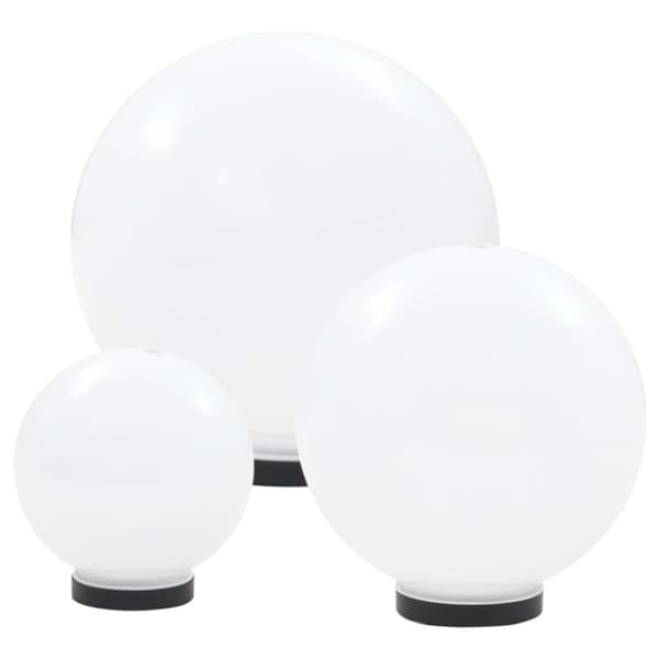 Udendørsbelysning - Living LED-kuglelampesæt 3 dele kugleformet 20/30/40 cm PMMA