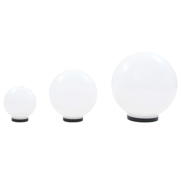 Udendørsbelysning - Living LED-kuglelampesæt 3 dele kugleformet 20/30/40 cm PMMA