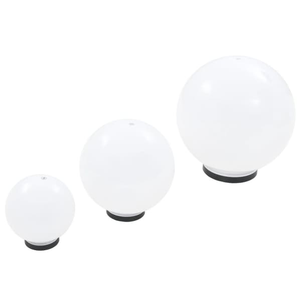 Udendørsbelysning - Living LED-kuglelampesæt 3 dele kugleformet 20/30/40 cm PMMA