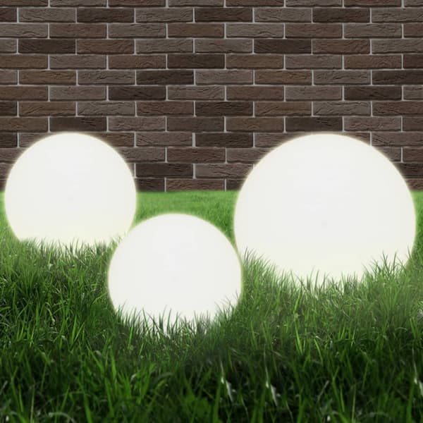 Udendørsbelysning - Living LED-kuglelampesæt 3 dele kugleformet 20/30/40 cm PMMA