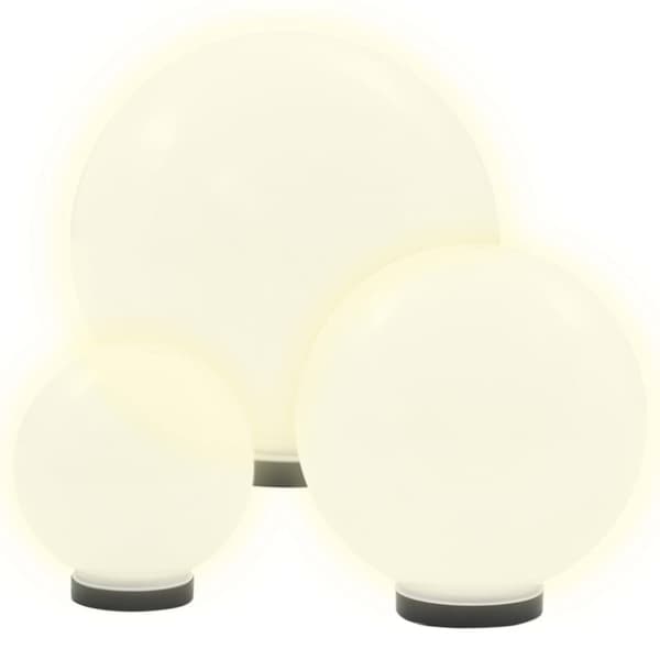 Udendørsbelysning - Living LED-kuglelampesæt 6 stk. kugleformet 20/30/40 cm PMMA